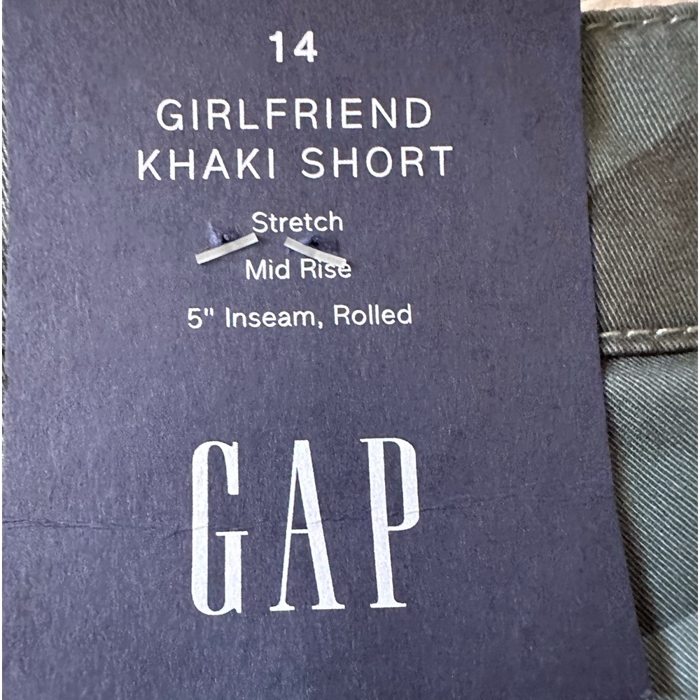 Women’s Gap Size 14 Green Camo Khaki Girlfriend Shorts - Picture 6 of 7